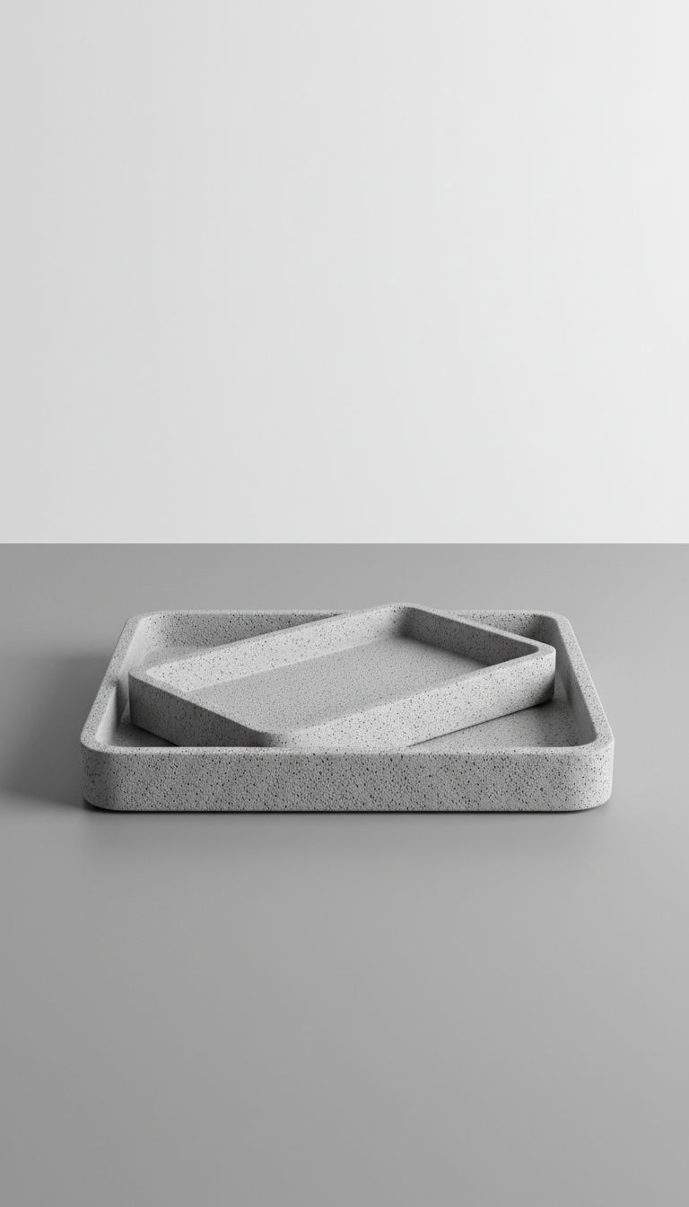 Glasvase mit geometrischer Form
